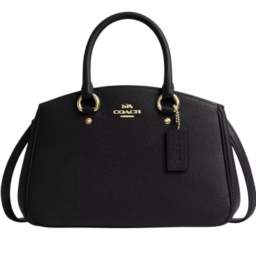 Túi xách Coach nữ Savannah Small Carryall Bag Pebbled Leather Black CAL54
