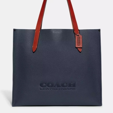 Túi Coach Relay Tote Bag 41 Denim Polished Pebble Leather CH756