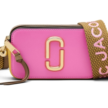 Túi xách đeo chéo Marc Jacobs màu hồng The Colorblock Snapshot Crossbody Bag Bow Pink Multi