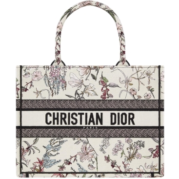 Túi xách Medium Dior Book Tote Beige Millefiori Embroidery