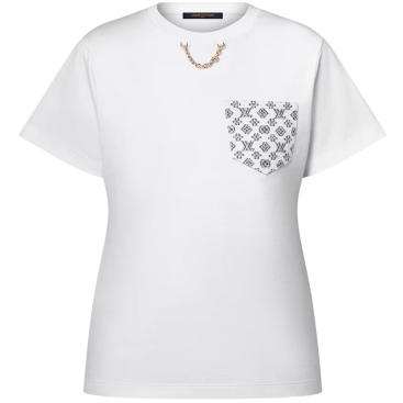 Áo phông LV nữ Louis Vuitton Signature Plaque T-Shirt