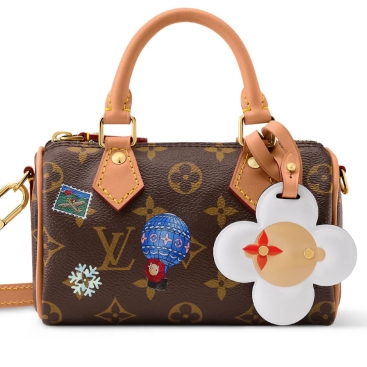 Túi đeo chéo Louis Vuitton Nano Speedy Monogram Snowy Pearl