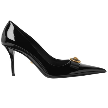 Giày nữ Versace Gianni Ribbon Patent Pumps 85 mm