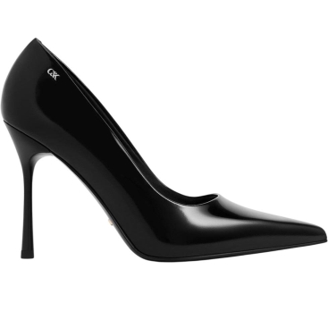 Giày nữ cao gót mũi nhọn Charles Keith Kyra Leather Pointed Toe Pumps Black SL1-60280472-1