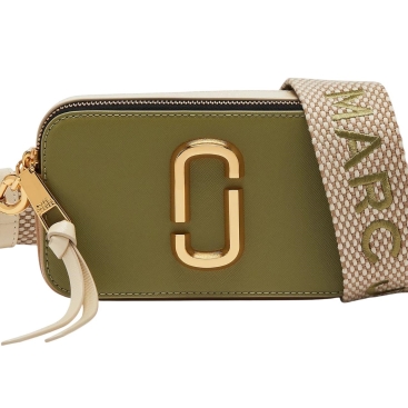 Túi đeo chéo Marc Jacobs màu xanh rêu The Colorblock Snapshot Crossbody Bag Reed Multi
