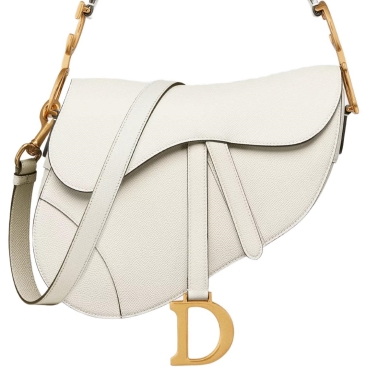 Túi xách Dior Yên Ngựa Saddle Bag With Shoulder Strap Latte Grained Calfskin