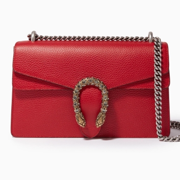 Túi đeo chéo nữ Gucci đầu Rồng Màu Đỏ Red Dionysus Small Leather Shoulder Bag