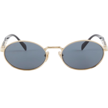 Mắt kính unisex Prada Oval-frame acetate and gold-tone sunglasses Graphite Lenses SPR65Z