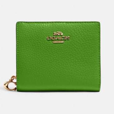Ví ngắn Coach Small Wallet Pebble Leather Snap Wallet