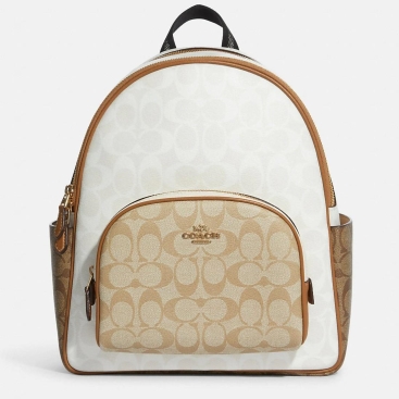 Balo Court Backpack In Blocked Signature Canvas