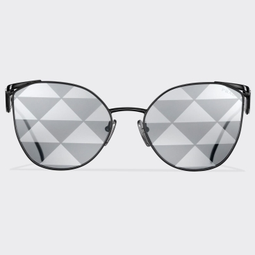 Kính mắt nữ Prada Symbole Metal Black Triangle Lenses Sunglasses SPR50Z-S1AB-FE03T