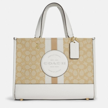 Túi tote Dempsey Carryall In Signature Jacquard With Stripe And Coach Patch