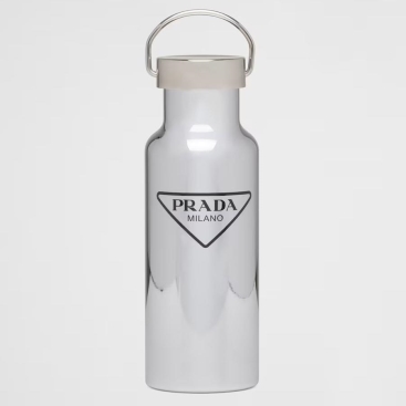 Bình nước giữ nhiệt nóng lạnh Prada Stainless Steel Silver Insulated Water Bottle 500 ml