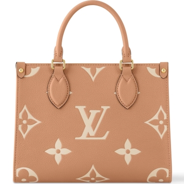Túi đeo chéo Louis Vuitton OnTheGo PM Arizona Crème Bicolour Monogram Empreinte Leather