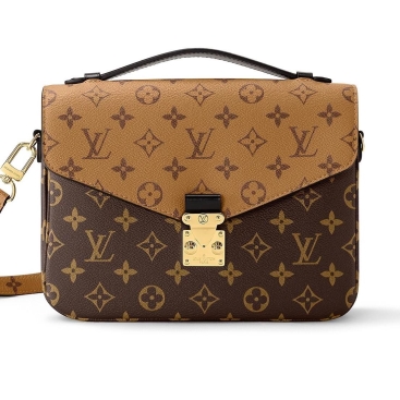 Túi đeo chéo nữ LV Louis Vuitton Pochette Métis Monogram Reverse Canvas màu nâu vàng