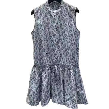 Đầm sát nách thời trang nữ Dior dây rút eo