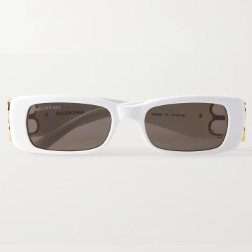 Mắt kính unisex Balenciaga Dynasty BB Rectangle Square Frame Acetate And Gold Tone Sunglasses BB0096S