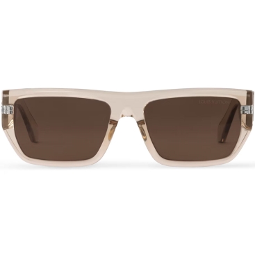 Kính mát LV Louis Vuitton Flower Low Square Sunglasses Crystal Brown