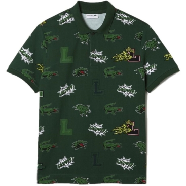 Áo thun nam Lacoste Holiday Regular Fit Crocodile Print Green PH1464-PZ1