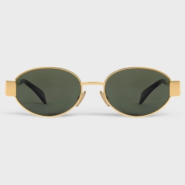 Mắt kính nữ Celine Triomphe Metal 01 Sunglasses In Gold Metal
