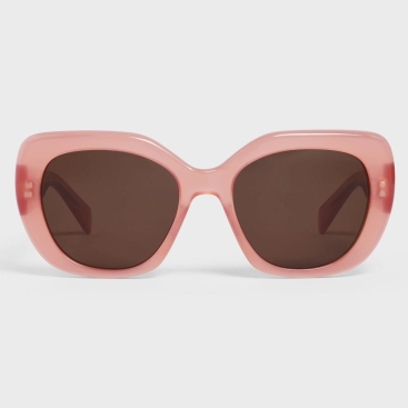 Mắt kính nữ Celine Triomphe 06 Sunglasses In Milky Peach Acetate