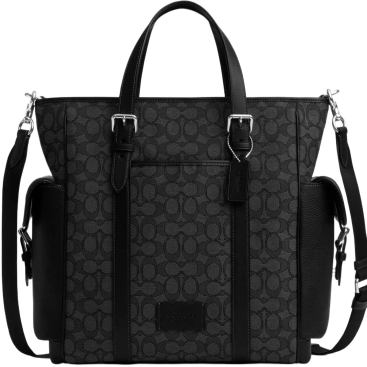 Túi xách Coach Sprint Tote In Signature Jacquard Charcoal Black CR325