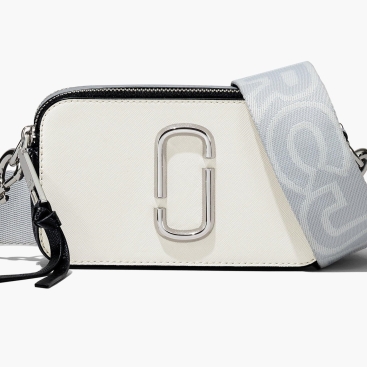 Túi đeo chéo nữ Marc Jacobs màu trắng The Snapshot Crossbody Bag In Cotton Multi