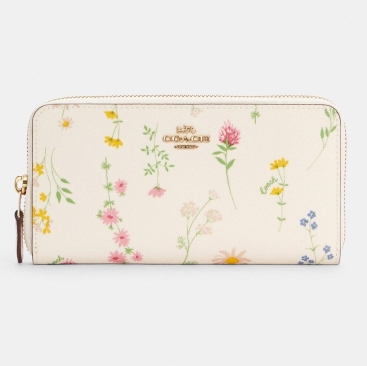 Ví dài nữ Coach In Hoa Accordion Zip Wallet With Spaced Wildflower Print C0033