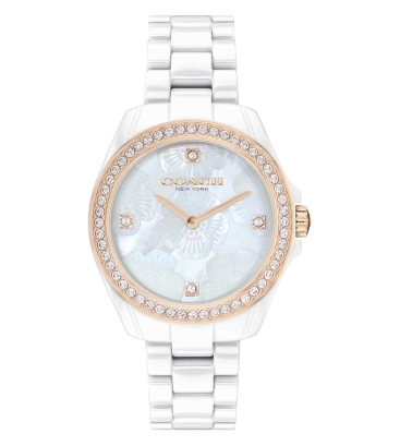 Đồng hồ nữ Coach Womens 33.25 mm Preston Mother of Pearl Dial Stainless Steel Analogue Watch