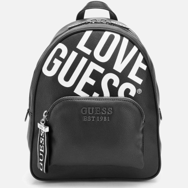 Balo nữ Guess Black Haidee Large Logo Backpack