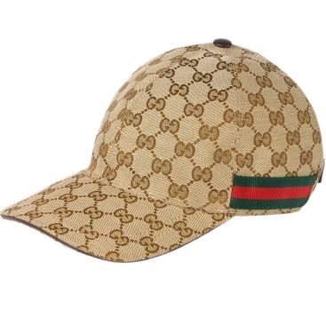 Nón lưỡi trai Gucci GG Canvas Baseball Hat With Web Beige