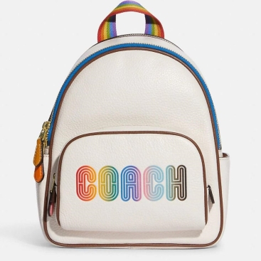 Balo họa tiết cầu vồng nữ Coach Mini Court Backpack With Rainbow