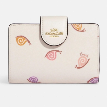 Ví nữ Coach Medium Corner Zip Wallet With Snail Print