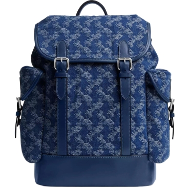 Ba lô Coach Hitch Backpack With Horse And Carriage Print Deep Blue CAJ51 