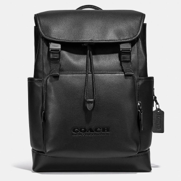 Balo Nam size lớn Coach League Flap Refined Calf Leather Backpack C2284