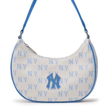 Túi đeo vai Nữ MLB Hobo Monogram New York Yankees Skyblue 3ABQS014N-50SBD