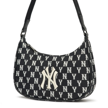 Túi xách nữ MLB NY Monogram Hobo Bag New York Yankees Black
