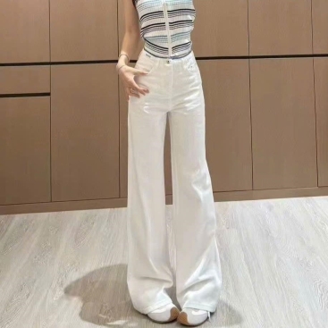 Quần nữ suông dài Miu Miu màu trắng