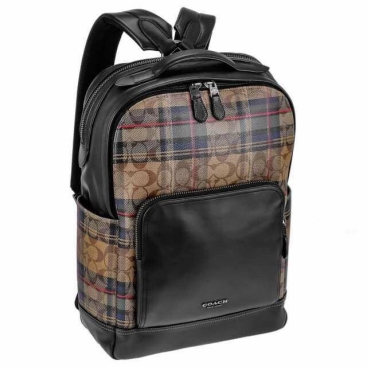 Balo Graham Backpack In Sidnature Canvas With Plaid Print
