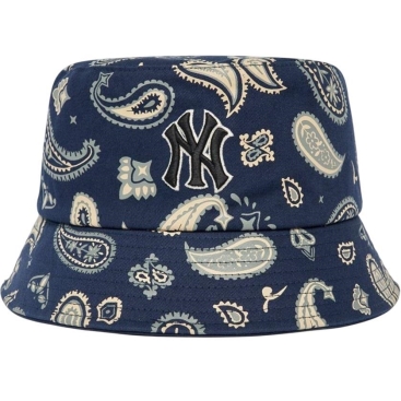 Nón MLB Paisley Bucket Hat New York Yankees Navy 3AHT0292N-50NYD