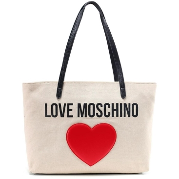 Túi tote nữ Love Moschino Canvas Logo Shopper Bag