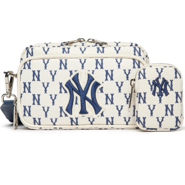 Túi đeo chéo MLB NY Monogram Mini Crossbag New York Yankees Cream