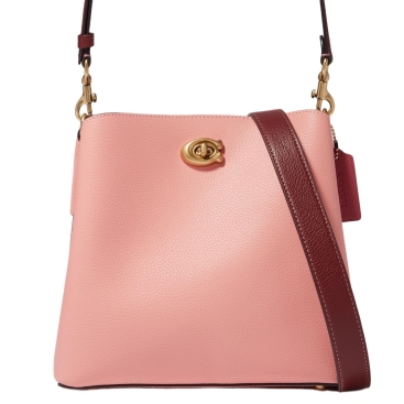 Túi đeo chéo Coach Willow Bucket Bag In Colorblock Candy Pink Multi C3766
