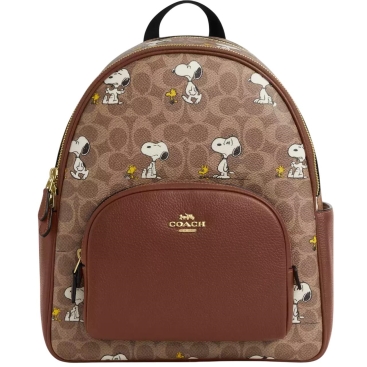 Ba lô Coach X Peanuts Court Backpack In Signature Canvas With Snoopy Print CBM25