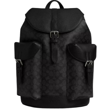 Ba lô Coach Warner Signature Canvas Backpack Charcoal Black CW211