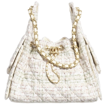Túi nữ Chanel 25 Small Handbag Wool Tweed Ecru Khaki