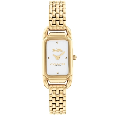 Đồng hồ đeo tay nữ Coach Cadie Gold Stainless Steel White Dial Womens Watch 14504036