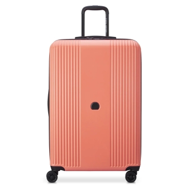 Vali màu cam Delsey Paris Large Trunk Ophelie 4 Double Wheel Expandable Trolley Coral Pink Suitcase