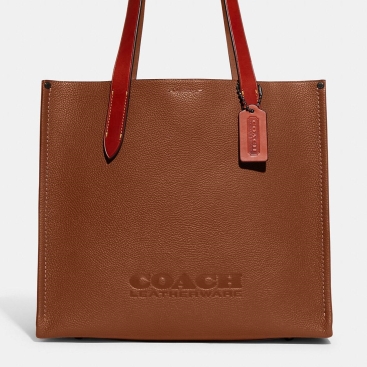 Túi nữ Tote Coach Relay Tote 34 Polished Pebble Leather Bag CH757