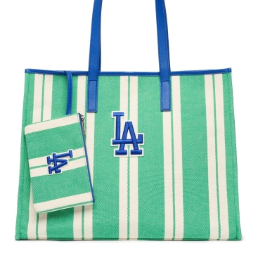 Túi unisex MLB Ethnic Stripe Tote Bag LA Dodgers Mint 3AORL0323-07MTS